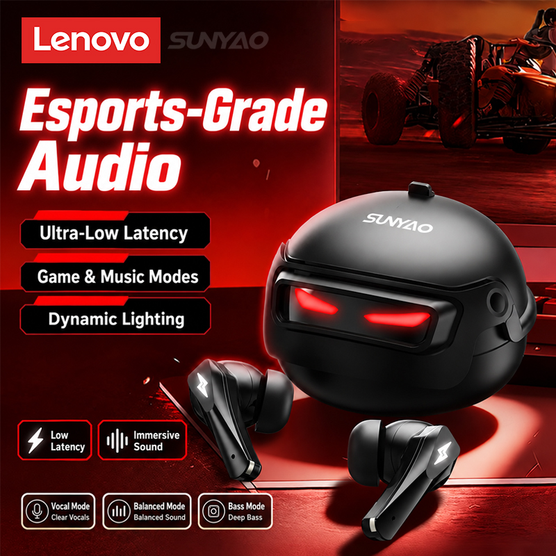 Video Gaming & Esports Usd Acc - Choice Lenovo GT101 Gaming-Headset, kabellose Bluetooth-6.0-Kopfhörer