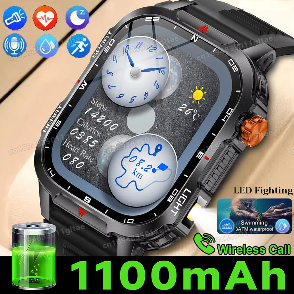 Phase Esports & Gaming Festival - Militärische Outdoor-Smartwatch für Herren mit GPS-Tracking,
