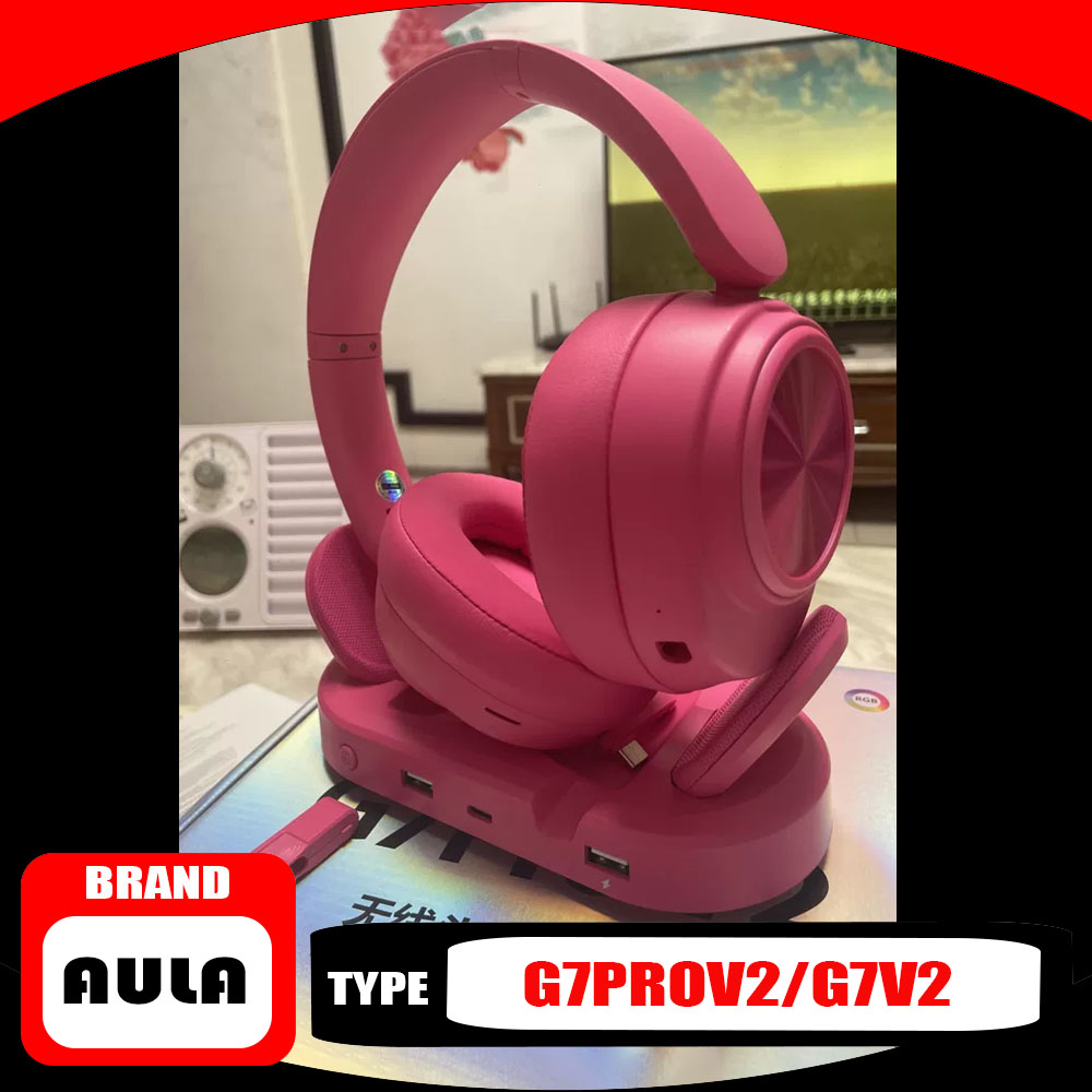 Video Gaming & Esports Usd Acc - AULA G7 Pro V2 Over-Ear-Kopfhörer, Sechs-Modus-Verbindung,