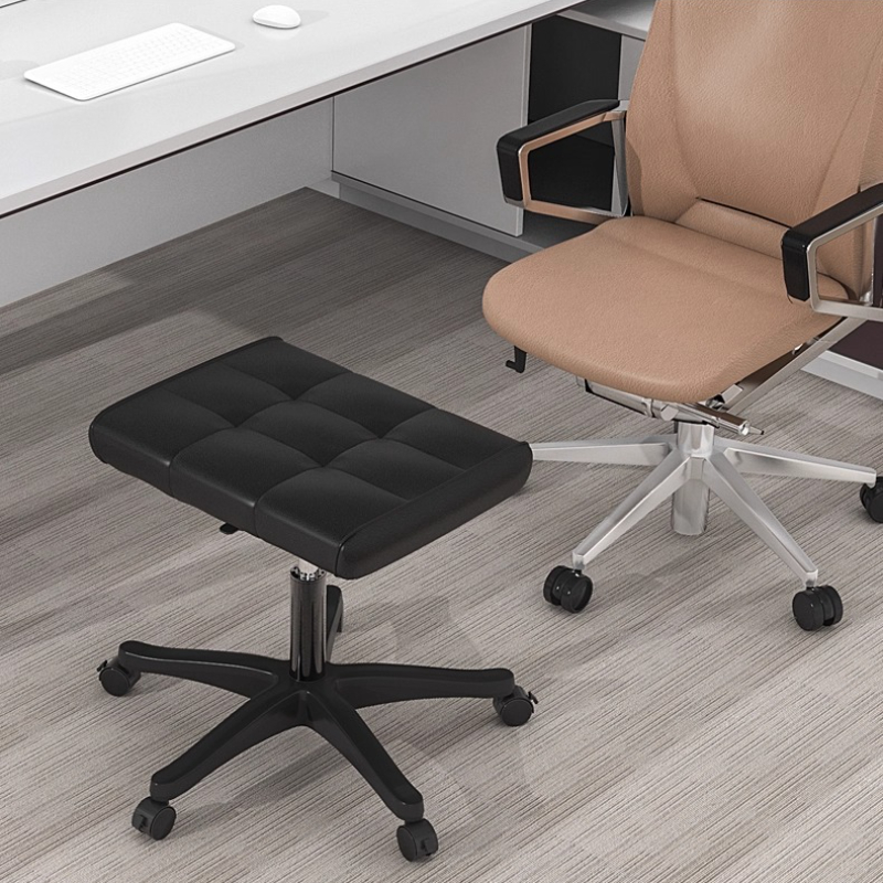 Footrest Under Desk - Moderner Fußstützenhocker, verstellbarer Mehrzweck-Ottomane, bequemer Plüsch-Fußhocker,