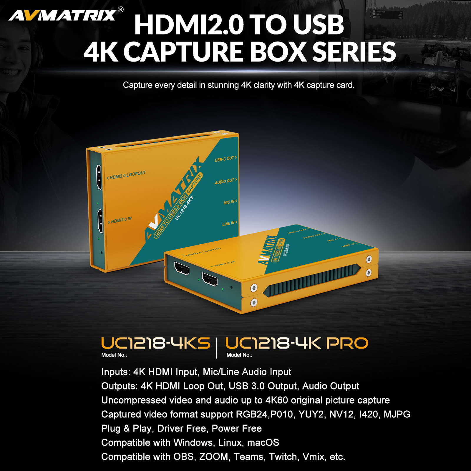 AVMATRIX 4K USB3.0 Videoaufnah – Video Gaming & Esports Usd Acc Bewertung und Preis