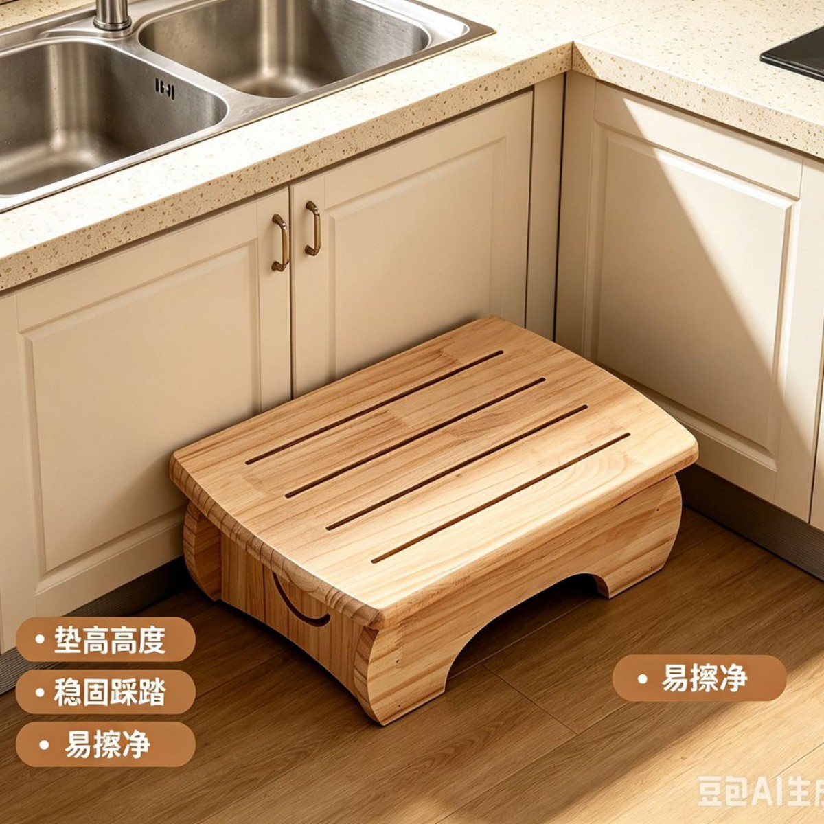 Holzhocker, stabile Fußstütze, – Footrest Under Desk Bewertung und Preis